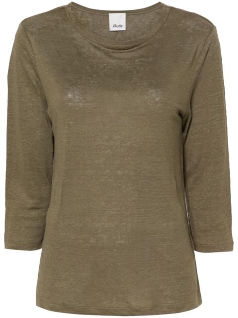 Allude boat-neck linen jumper