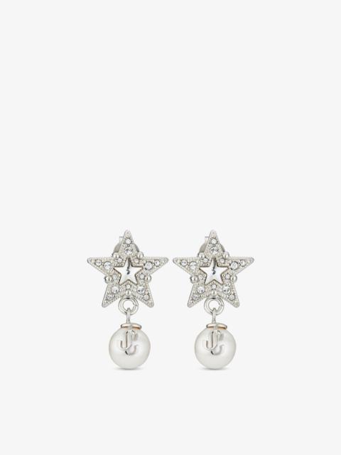 JIMMY CHOO Crystal Star Earrings
Silver-Finish Metal Star Earrings with White Resin Pearls and Swarovski Crysta