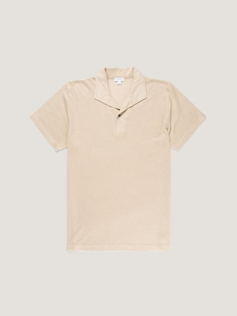 Sunspel Linen Piqué Polo Shirt