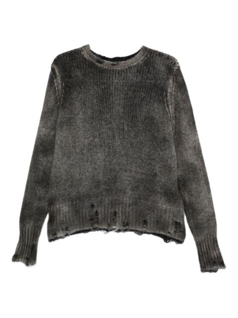 Avant Toi cashmere distressed sweater