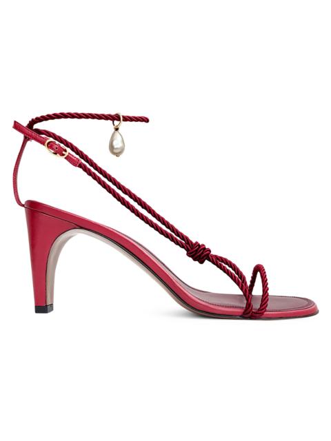 NEOUS Women's Garnet 80MM Leather Slingback Sandals - Ruby