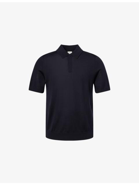 Paul Smith Short-Sleeve Merino Wool Polo Top