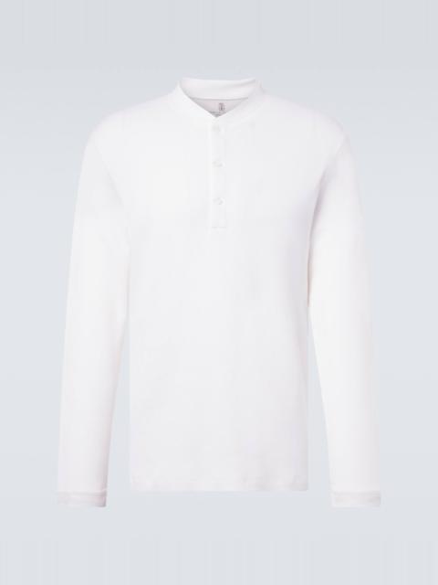 Brunello Cucinelli Cotton and silk Henley shirt