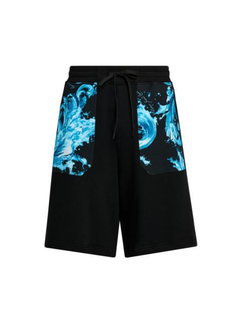 VERSACE JEANS COUTURE Men's Cotton Gym Shorts - Black