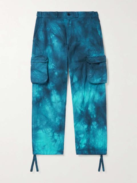 Off-White Wide-Leg Tie-Dyed Cotton Cargo Pants