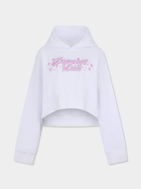 DSQUARED2 DSQUARED2 DOLLS CROPPED ONION FIT HOODIE