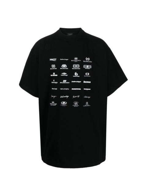 Archives Logos-print cotton T-shirt