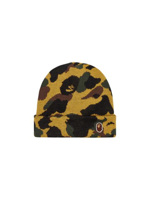 A BATHING APE® BAPE 1St Camo Knit Hat 'Yellow'