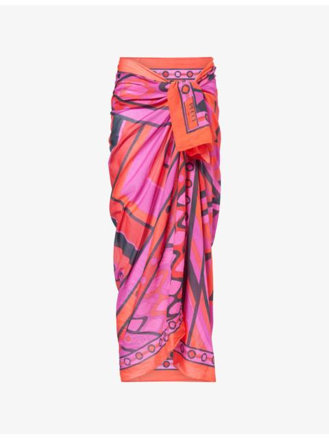 PUCCI Long Pareo Collane-Print Cotton Sarong