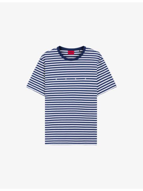 HUGO Striped Relaxed-Fit Cotton-Jersey T-Shirt