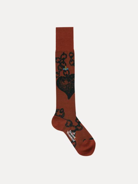 Vivienne Westwood CHAIN HIGH SOCK