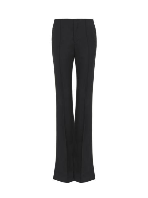 Chloé BROKEN-HEEL SLIM PANTS IN WOOL GRAIN DE POUDRE