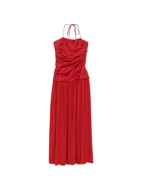 FAITHFULL Notte ruched-bodice maxi dress