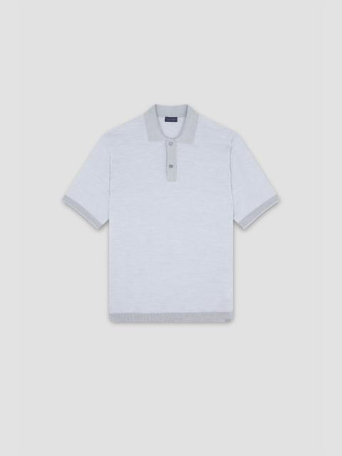 KNITTED COTTON AND SILK POLO SHIRT
