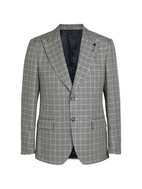 LARDINI houndstooth-pattern two-button blazer