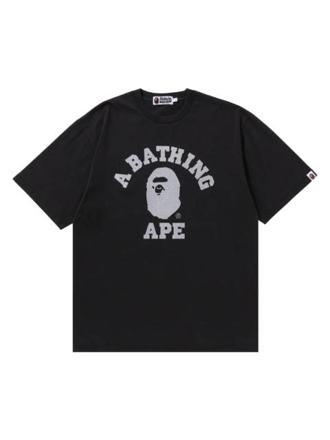 A BATHING APE® BAPE College Overdye Tee 'Black'