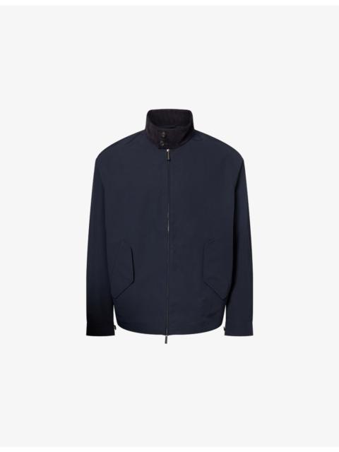 EMPORIO ARMANI Corduroy-Collar Shell Harrington Jacket