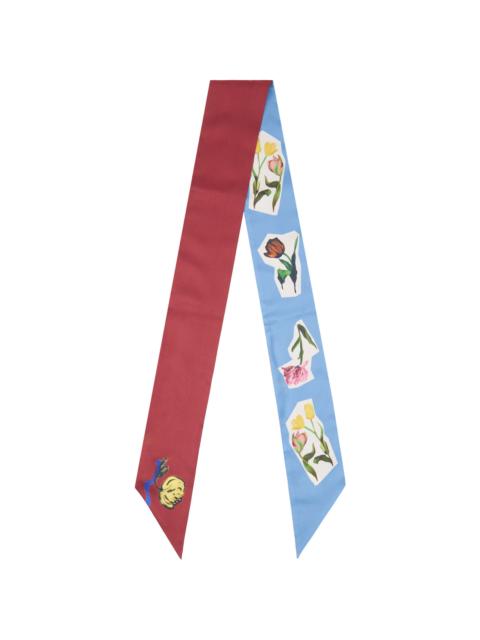 Marni Blue Artists' Capsule Silk Flower Collage Scarf