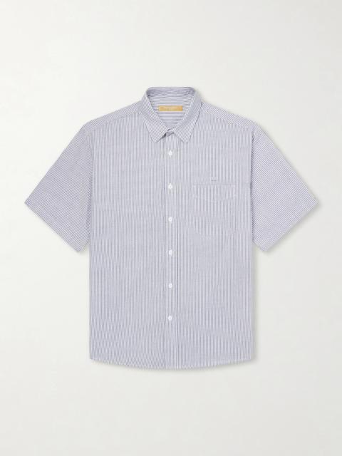 FrizmWORKS Striped Cotton-Blend Seersucker Shirt