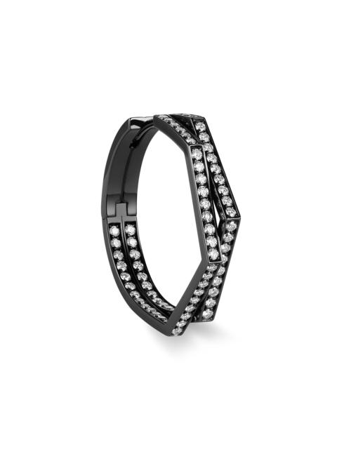 REPOSSI Women's Antifer 18K Black Gold & 0.62 TCW Diamond Single Hoop Earring - Black