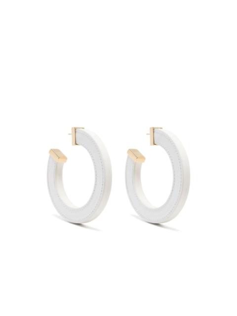 JACQUEMUS La Creole Linu leather hoop earrings