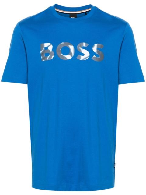 BOSS logo-print cotton T-shirt