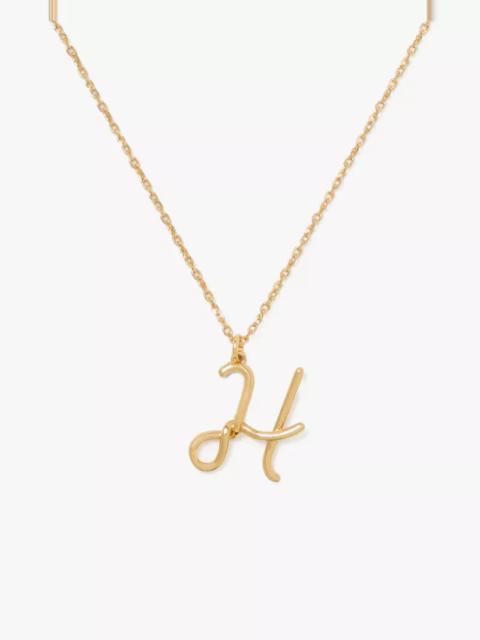 kate spade Initial Script H Pendant