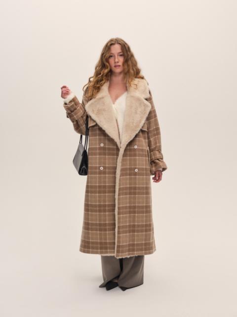 For Love & Lemons Poet Plaid Oversized Coat