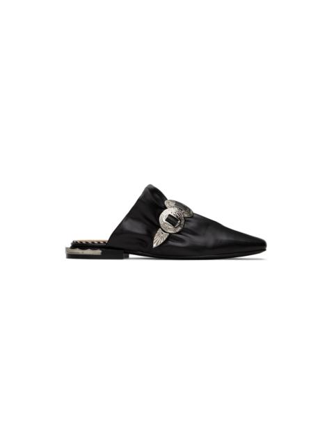 SSENSE Exclusive Black Square Toe Slippers