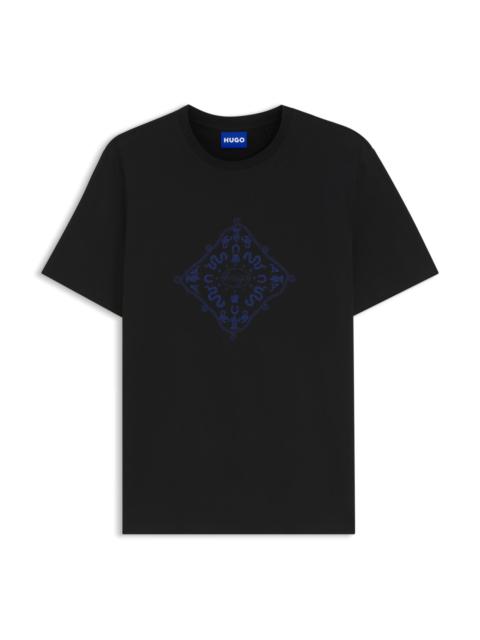 HUGO CREW-NECK T-SHIRT IN BREATHABLE COTTON