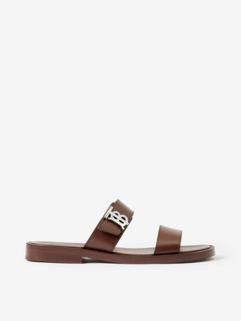 Burberry Monogram Motif Leather Sandals