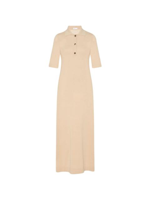 ROSETTA GETTY wool-cashmere polo midi dress