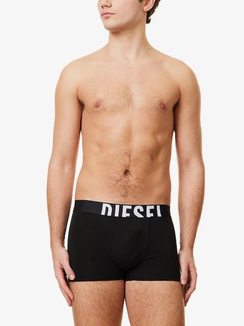Diesel Branded-Waistband Pack of Three Stretch-Cotton Trunks