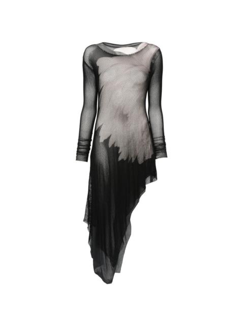 Yohji Yamamoto long-sleeved midi dress