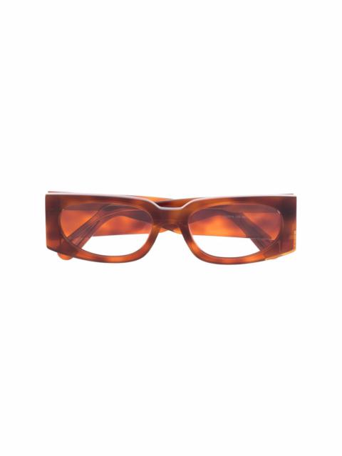 GCDS tortoiseshell rectangular-frame sunglasses