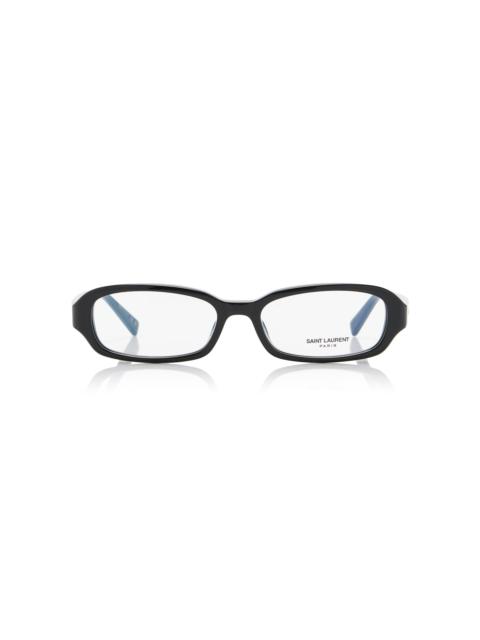 SAINT LAURENT Erin Oval-Frame Acetate Glasses black