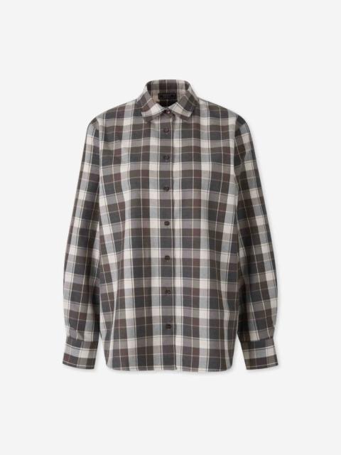 PESERICO PLAID SHIRT WOOL COTTON