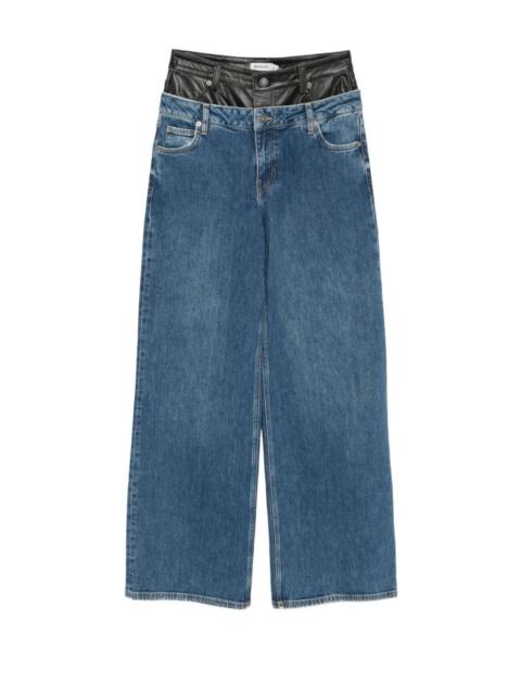 SIMKHAI layered-waistband jeans