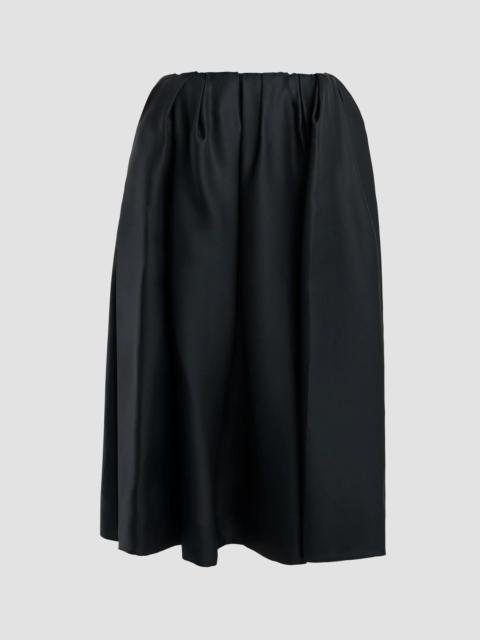 KHAITE Women's Adara Pleated Silk Maxi Skirt - Black