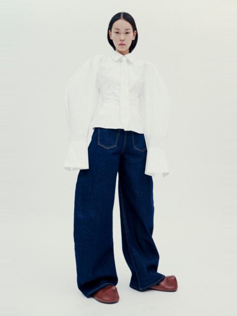 A.W.A.K.E. MODE PUFF SLEEVE SHIRT WHITE