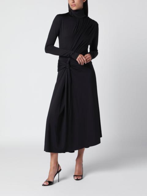 Victoria Beckham Black asymmetrical dress with high neck