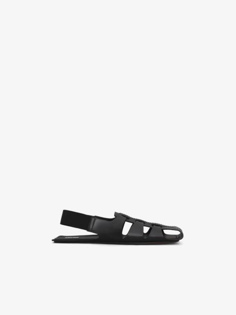 FOLDED FLAT SANDALS IN CALFSKIN