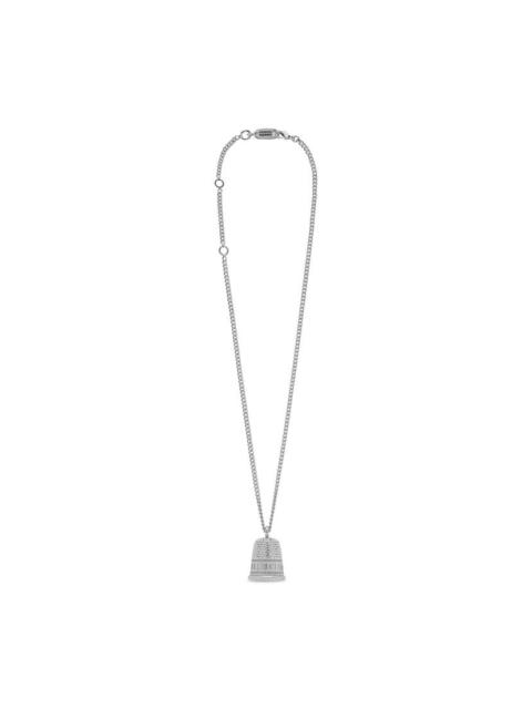 BALENCIAGA Thimble Necklace in Silver