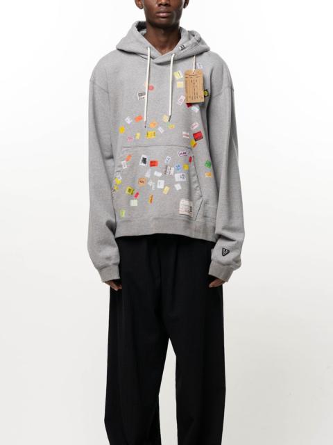 Maison MIHARAYASUHIRO Price Tag Sticker Printed Hoodie