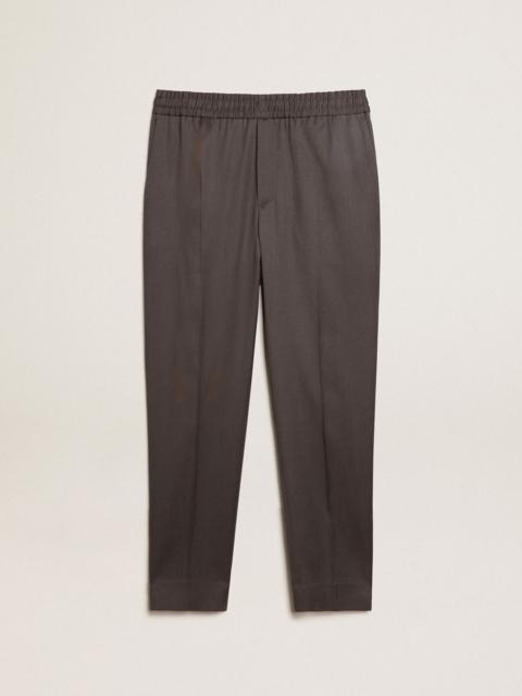 Golden Goose Iron-gray wool joggers