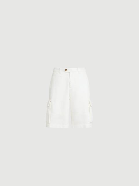 Brunello Cucinelli Garment-dyed Bermuda shorts in twisted cotton gabardine with cargo pockets