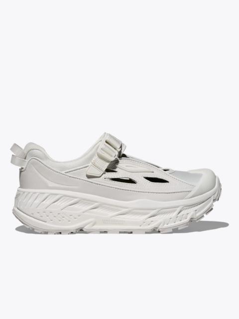 HOKA Stinson Breeze Shoes in Frost/Grout