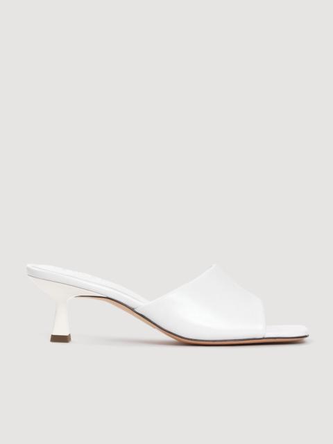 Sandro SMOOTH LEATHER HEELED MULES