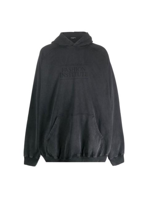 BALENCIAGA Balenciaga Fashion Institute Oversized Hoodie 'Washed Black' 697879TMVK18190