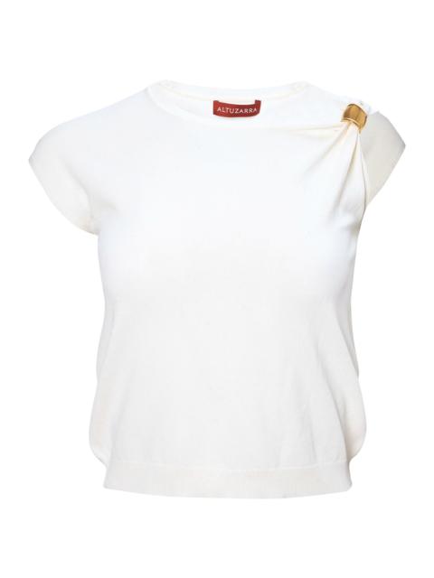 Altuzarra Women's Rinaldi Asymmetric Slash Knit Top - Ivory